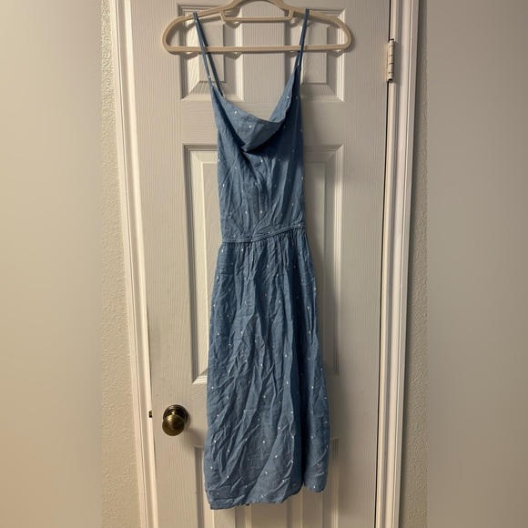 Volcom Mystic Mama Dress Baby Blue Polka Dot Size Large NWT - Picture 1 of 6